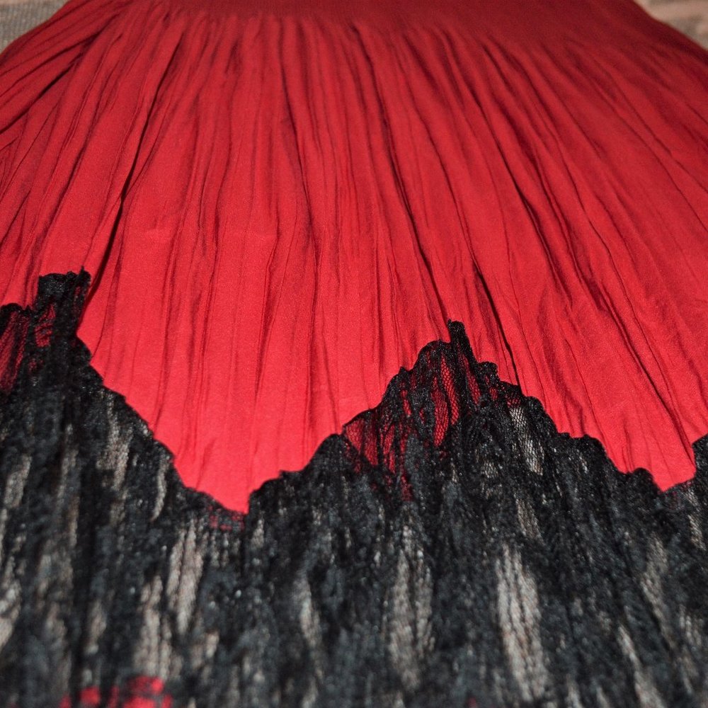 Red and Black Skirt